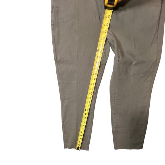 L'Agence Sada Jeans Womens 30 Green Basil Cropped High Rise Slim Raw Hem Pants - Picture 9 of 11